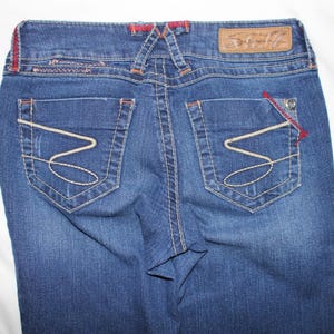 Womens SEVEN7 Rocker Slim Rhinestone Jeans Size 25 Dark Wash RN#109890 image 6
