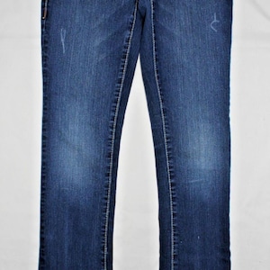 Womens SEVEN7 Rocker Slim Rhinestone Jeans Size 25 Dark Wash RN#109890 image 1