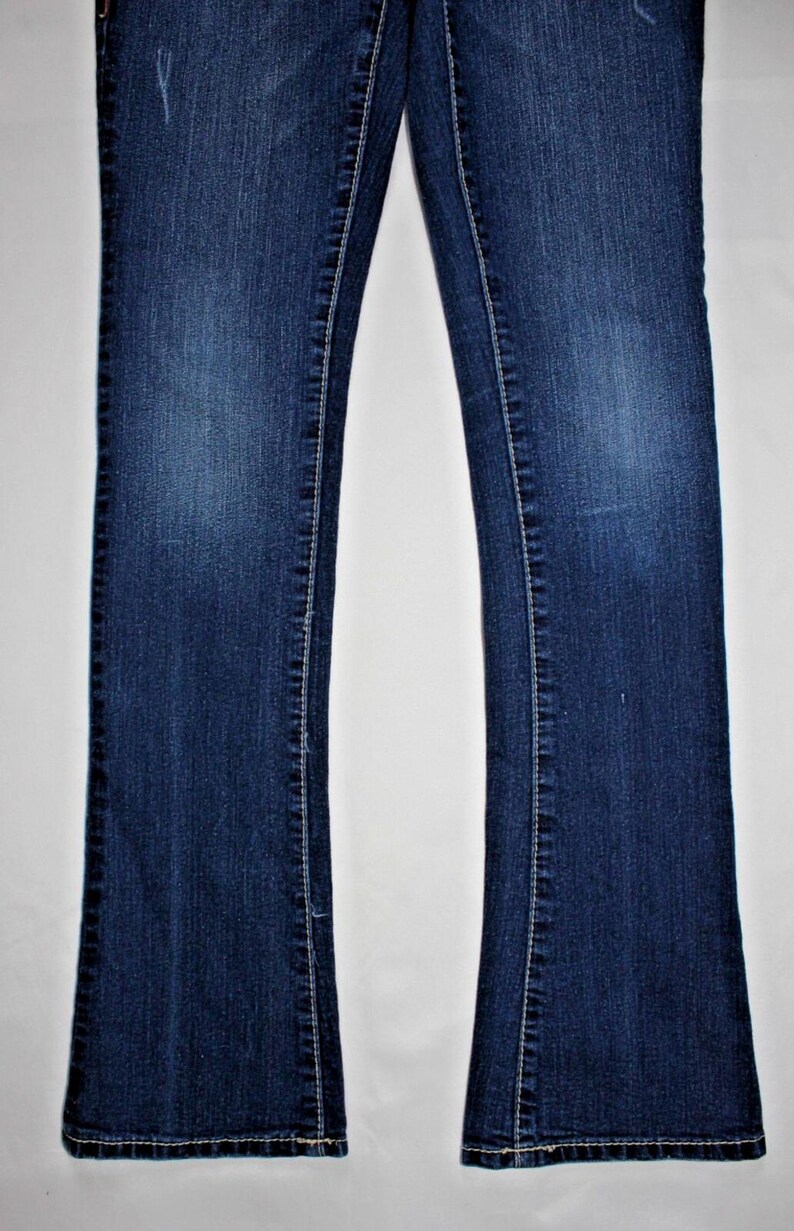 Womens SEVEN7 Rocker Slim Rhinestone Jeans Size 25 Dark Wash RN#109890 image 4