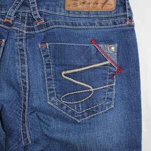 Womens SEVEN7 Rocker Slim Rhinestone Jeans Size 25 Dark Wash RN#109890 image 14