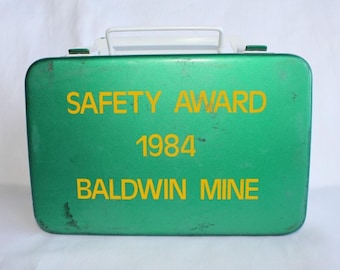 Vintage North 1984 Baldwin Mine Safety Award First Aid Kit