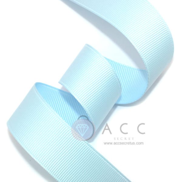 5Yards Baby Blue Solid Grosgrain Ribbon - 5mm(2/8''), 10mm(3/8''), 15mm(5/8''), 25mm(1''), et 40mm(1 1/2'')