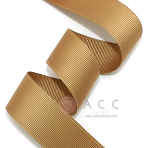 5Yards 40mm1 1/2'' Light Brown Grosgrain Ribbon image 1