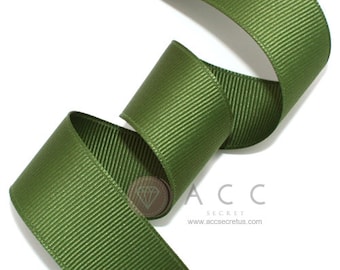 5Yards Olive Drab Solid Grosgrain Ribbon - 5mm(2/8''), 10mm(3/8''), 15mm(5/8''), 25mm(1''), and 40mm(1 1/2'')