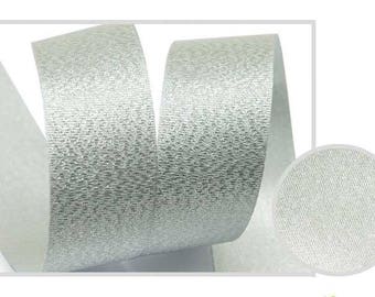 Metallic Sparkle Silver Satin Ribbon 40 Yards - 25mm(1'') Glitter Ribbon