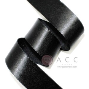 5Yards Black  Single Faced Satin Ribbon - 5mm(2/8&#39;&#39;), 10mm(3/8&#39;&#39;), 15mm(5/8&#39;&#39;), 25mm(1&#39;&#39;), 40mm(1 1/2&#39;&#39;), and 50mm(2&#39;&#39;)