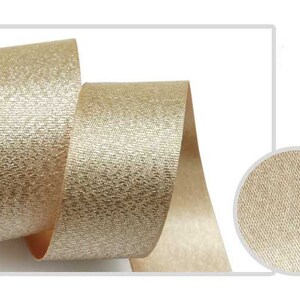 Metallic Sparkle Beige Satin Ribbon 40 Yards 15mm5/8'' and 25mm1'' Glitter Ribbon image 2