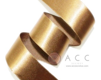 5Yards Light Brown Single Faced Satin Ribbon - 5mm(2/8''), 10mm(3/8''), 15mm(5/8''), 25mm(1''), 40mm(1 1/2''), and 50mm(2'')