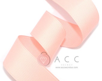 5ヤード チェリーブロッサム ソリッドグログランリボン - 5 mm(2/8'')、10 mm(3/8'')、15 mm(5/8'')、25 mm(1'')、40 mm(1 1/2'')
