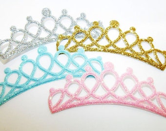 100Pieces Glitter Frozen Elsa Crown - Tiara - Gold or Silver