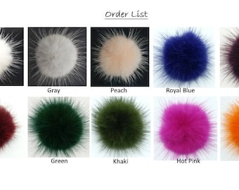 100pcs Big and Full Appx 35mm - 40mm Mink Fur Ball - Various colors