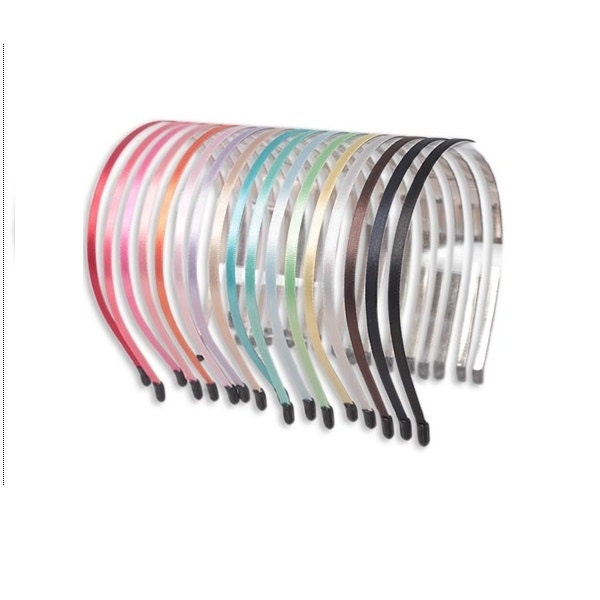 5Pieces 5mm (0.20inch) Metal Headband with Bent End - Cover up with Satin Ribbon