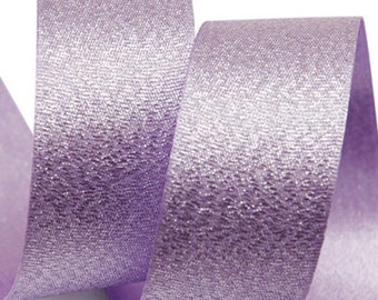 5Yards Metallic Sparkle Purple Satin Ribbon - 15mm(5/8''), and 25mm(1'') - Glitter Ribbon