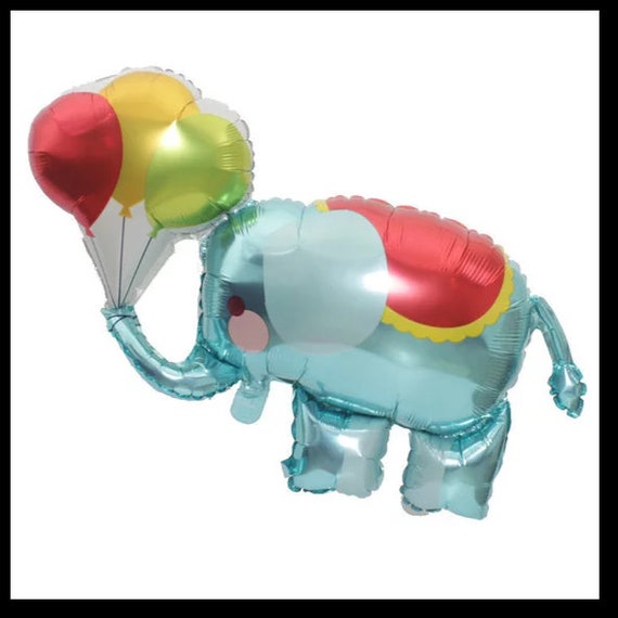 Large 33 Elephant Holding Balloons With Trunk Mylar Etsy