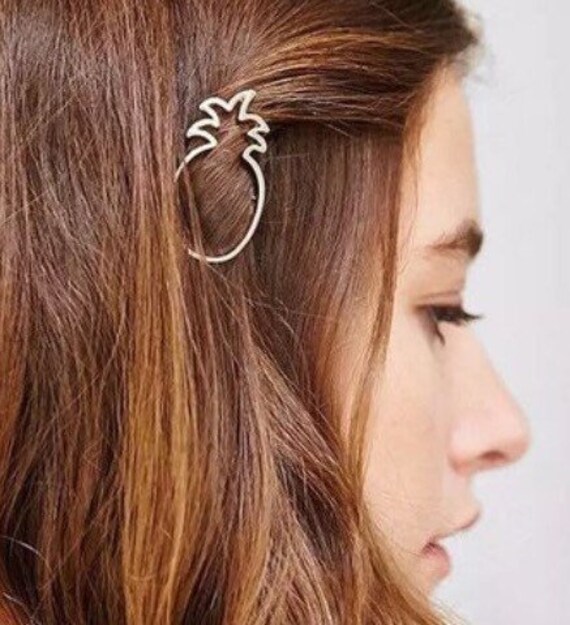 Gold Pineapple Barrette Metal Hair Clip Girls Bridesmaids Gift Etsy