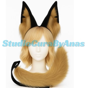 Handmade Faux Fur Cat Ears Headband Cat Ears and Tail Set Cosplay Cat Fluffy Animal Tail Cosplay Cat Cosplay Costume Ear Cosplay Cat