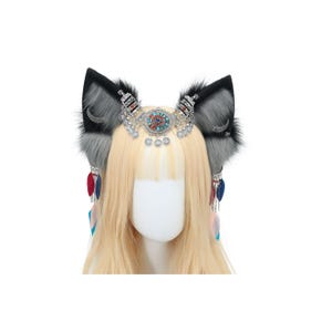 Black cat ears, Cat ears, cosplay,Pet Play, Tubbo Cosplay, kitten ears, realistic cat ear,animal ears, wolf ears, cosplay ears
