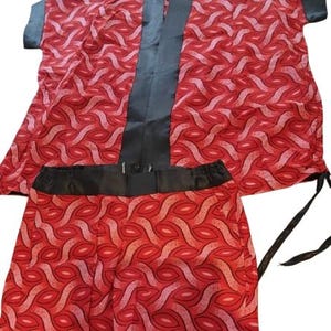 Patterned Ankara jacket and shorts