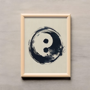 Zen Enso Circle – Spiritual Wall Art – Zen Ink Decor – Minimalist Japanese Printable – Digital Download