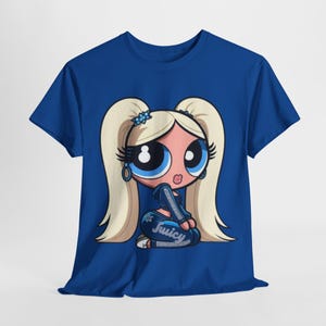 Cute Cartoon Character Unisex Heavy Cotton Tee, Fun Graphic Tee, Gifts for Kids, Casual Wear, Streetwear Style, Birthday Gift