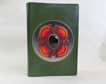 5"X 8"Sunburst "One of a Kind"Journal/Blank Book / Set with 40mm Black Onyx cabochon