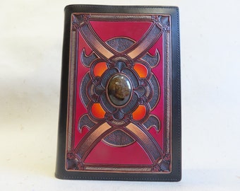 5"X 8"Sunburst "One of a Kind"Journal/Blank Book / Set with 40mm Crackle Agate