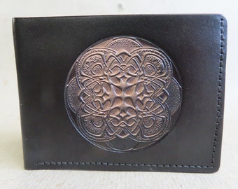 Leather slim wallet id section