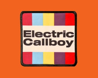 Electric Callboy Patch - Meerkleurig logo - Bedrukt - Vierkant 7,5 x 7,5 cm - Nieuw