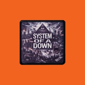 System Of A Down Aufnäher – Visionary Chaos – Bedruckt – 7,5 x 7,5 cm Quadrat – Neu