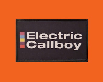 Electric Callboy Patch - Wit logo - Bedrukt - Rechthoek 10 x 6 centimeter - Nieuw