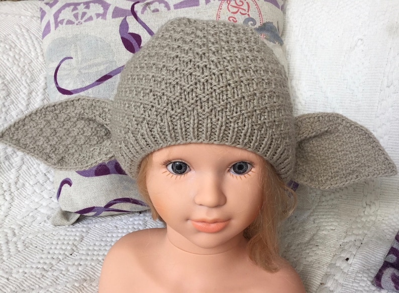 PDF pattern only Knitting Dobby/Yoda Hat Pattern child ...
