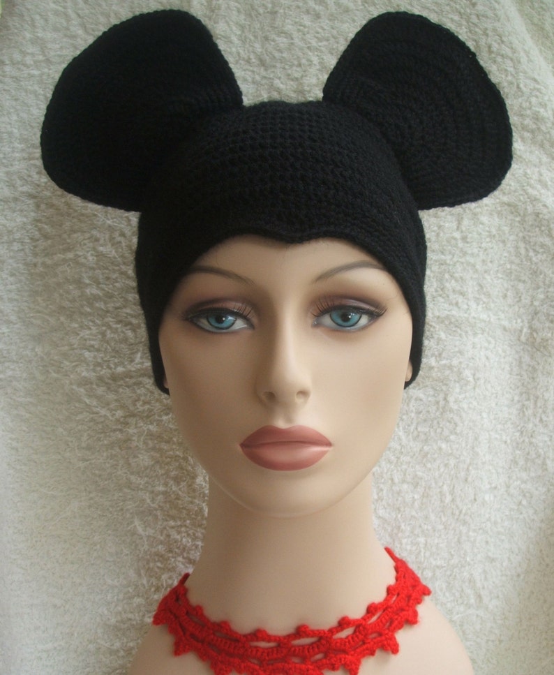 made to order . Adult size Mickey Mouse beanie hat