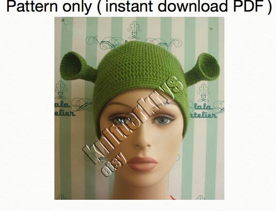 Shrek hat crochet pattern Clearance