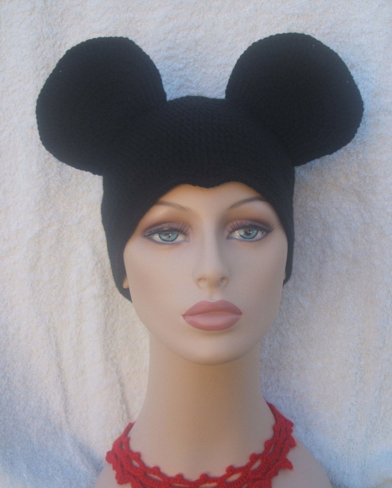 made to order . Adult size Mickey Mouse beanie hat