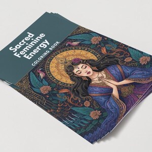 Libro para colorear de la energía femenina sagrada en PDF / Diosas divinas, mandalas y arte para la meditación / Descarga digital instantánea imagen 8