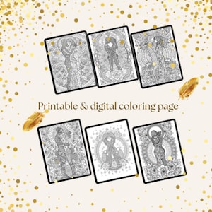 Anxiety Relief Coloring Book PDF | Couple Art | Zentangle Mandalas for Stress Release, Body Awareness & Emotional Calm | Instant Download image 18