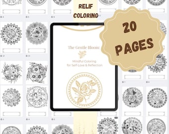 Intricate Mandala Witch Digital Coloring Book PDF | Floral Mandalas Designs Coloring | Detailed Zentangle Witchy Coloring Pages for Adults