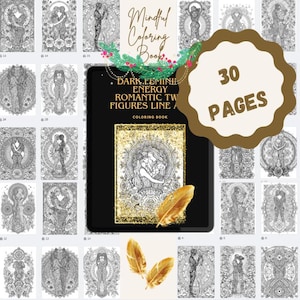 Anxiety Relief Coloring Book PDF | Couple Art | Zentangle Mandalas for Stress Release, Body Awareness & Emotional Calm | Instant Download image 1