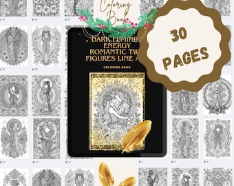 Anxiety Relief Coloring Book PDF | Couple Art | Zentangle Mandalas for Stress Release, Body Awareness & Emotional Calm | Instant Download