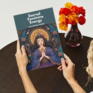Libro para colorear de la energía femenina sagrada en PDF / Diosas divinas, mandalas y arte para la meditación / Descarga digital instantánea imagen 7