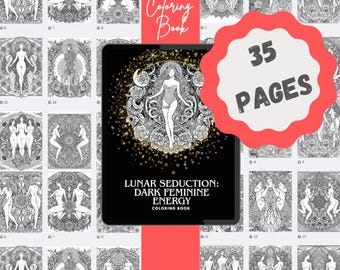 Anxiety Relief Coloring Book PDF | Women’s Silhouettes, Grounding Energy for Stress Release, Emotional Calm Focus | Instant Download