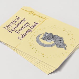 Livre de coloriage sur l'énergie féminine PDF | Art de la déesse et de la lune, coloriages de méditation pour prendre soin de soi et Zentangle pour soulager l'anxiété | Téléchargement instantané image 14