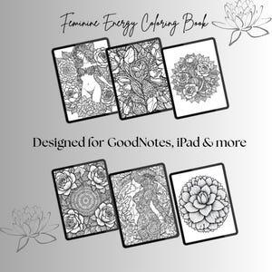 Zentangle Coloring Book PDF | Mindful & Feminine Designs | Lotus Mandalas, Floral Goddesses, Empowering Art | Instant Digital Download image 10