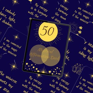 Anxiety and Stress Relief ADHD Affirmation Deck PDF, PNG | 50 Printable Positive Mindset Cards for Calm | Digigtal Instant Download