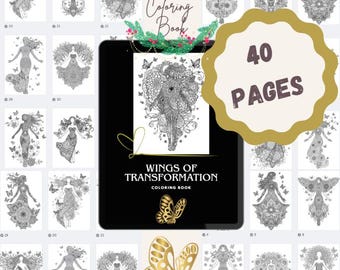 Libro para colorear de mandalas Zentangle (PDF) / Páginas de meditación para calmar, aliviar la ansiedad y liberar el estrés / Descarga digital instantánea