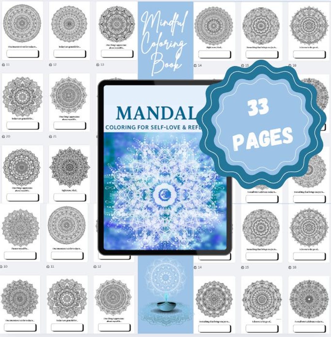 Calm Activity Mandala Coloring Book PDF | Zentangle Mandalas for ...