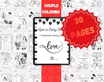 Anxiety Relief Relationship Coloring Book PDF | Coloring Pages for Calming, Emotional Safety & Gentle Connection | Instant Digital Download