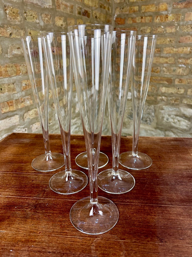 Tall Champagne Flutes Set of 8 image 6