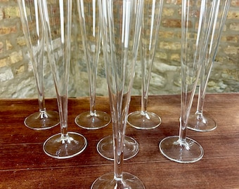 Tall Champagne Flutes -  Set of 8