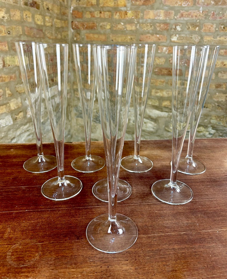 Tall Champagne Flutes Set of 8 image 1